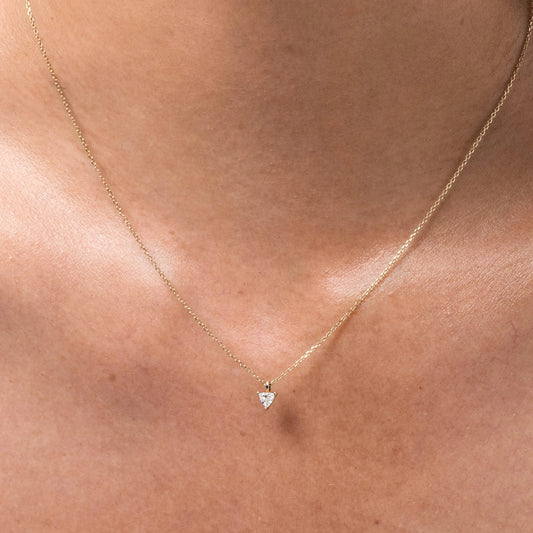 Trillion Petite Solitaire Pendant