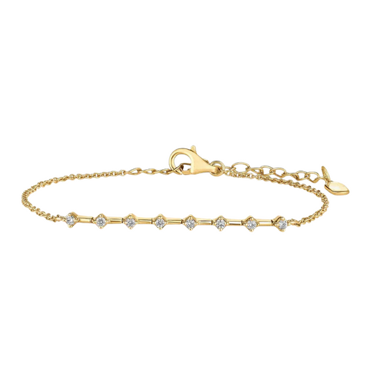 Eight Diamond Station Bracelet