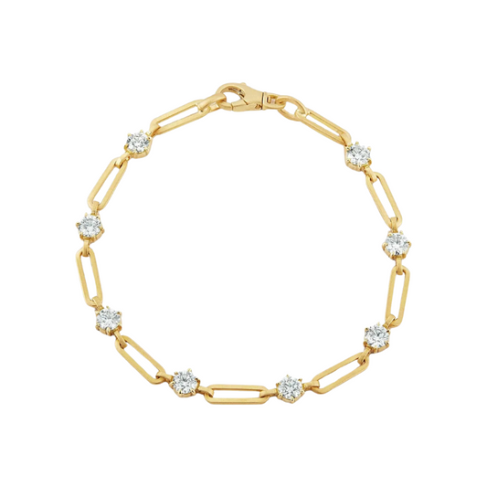 Phoebe Link Chain Diamond Bracelet