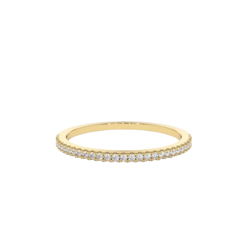 Half Eternity Micro Pave Diamond Ring