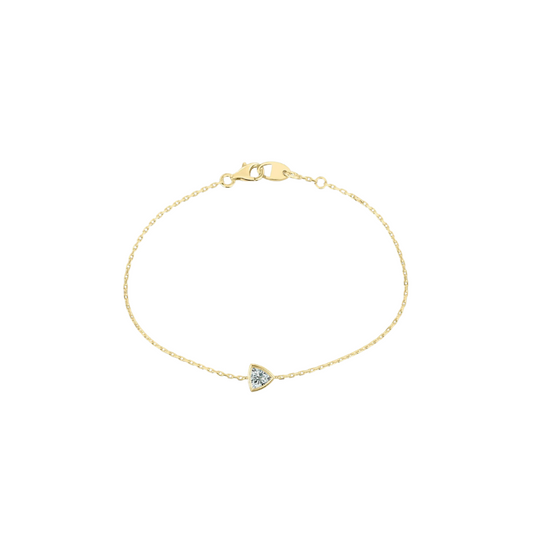 Trillion Bezel Solitaire Bracelet