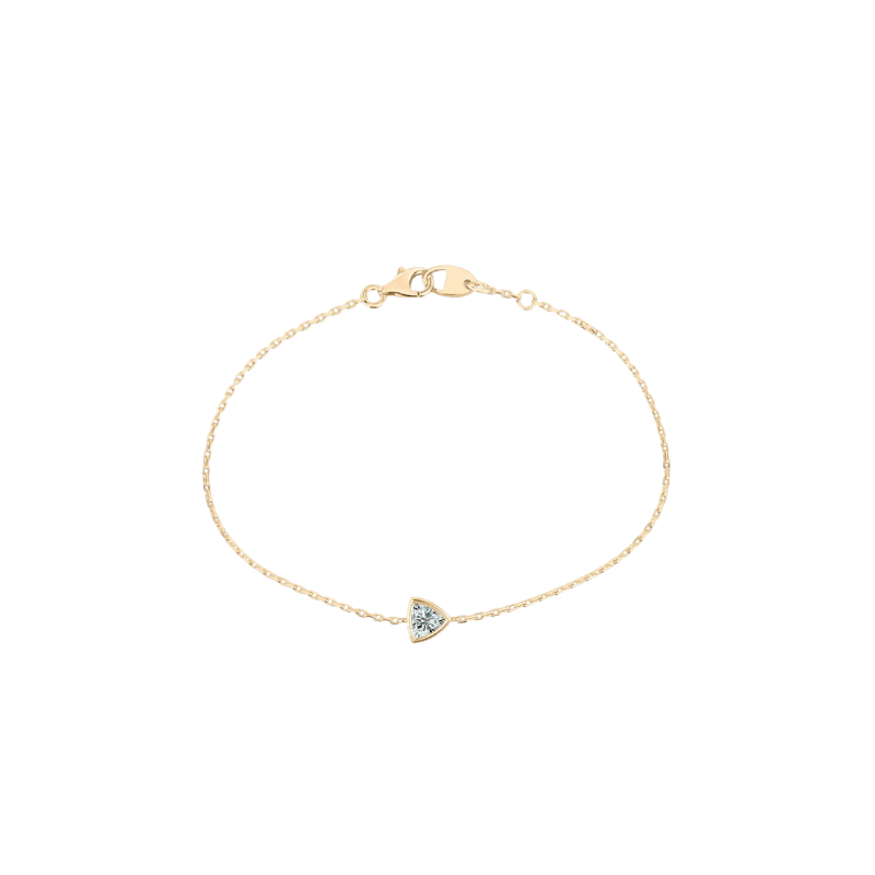 Trillion Bezel Solitaire Bracelet