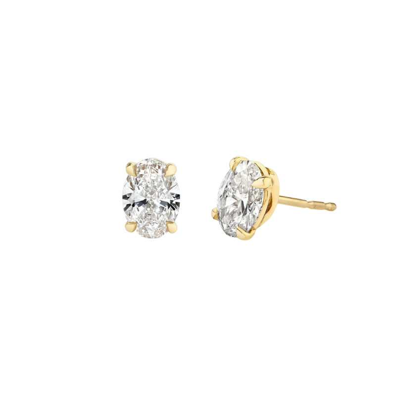 Oval Solitaire Stud