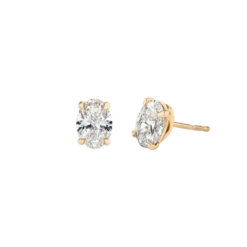 Oval Solitaire Stud