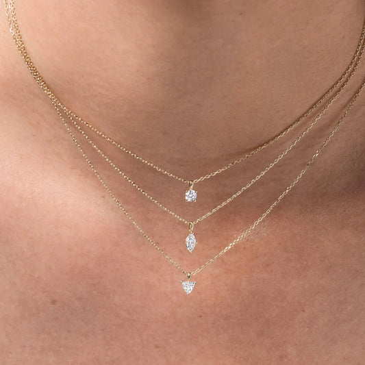 Marquise Petite Solitaire Pendant