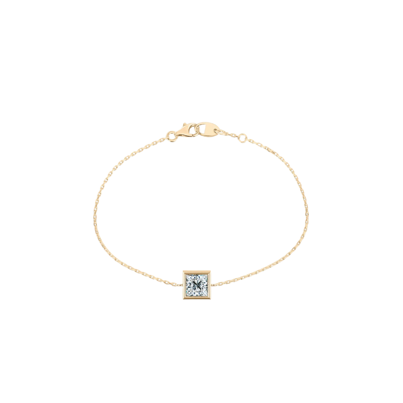 Princess Bezel Solitaire Bracelet