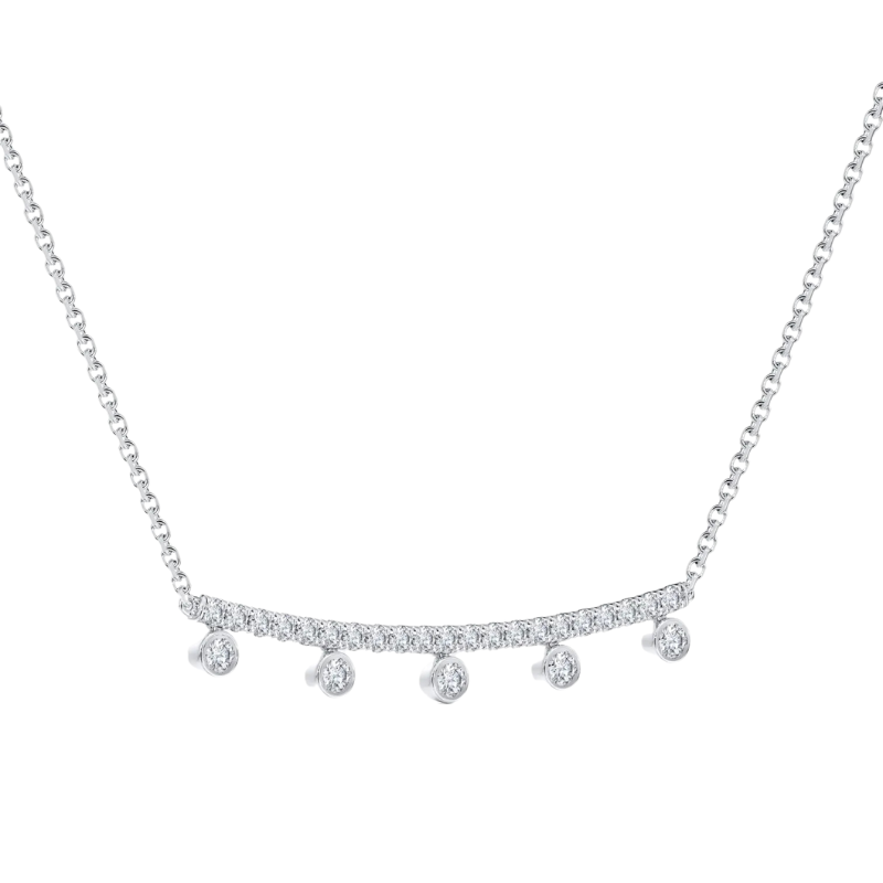 Multi-Diamond Chain Pendant Necklace