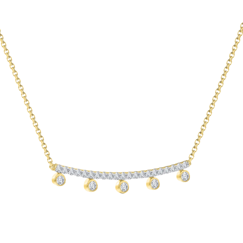 Multi-Diamond Chain Pendant Necklace