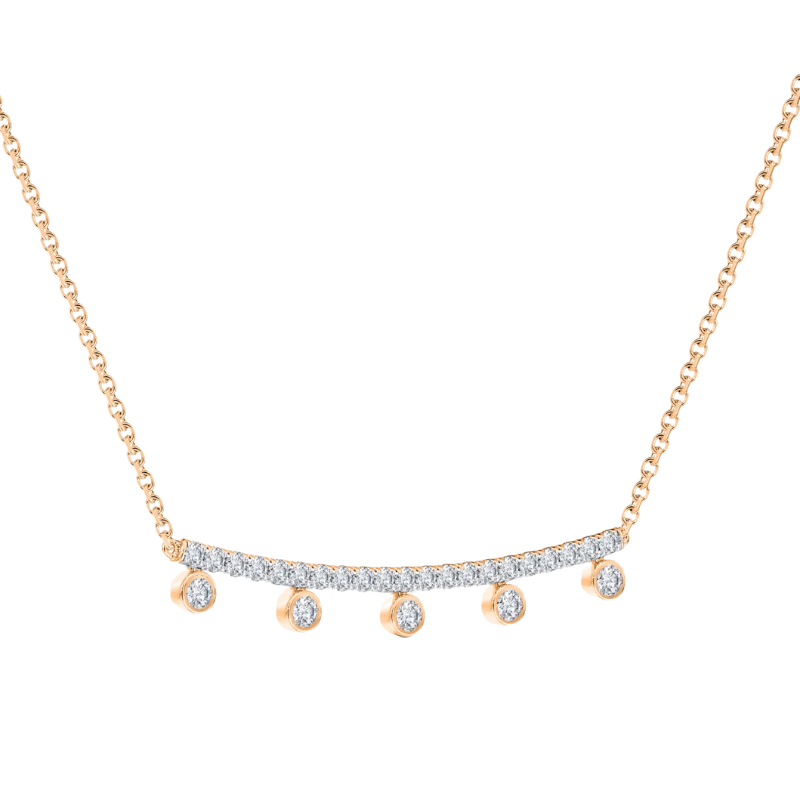Multi-Diamond Chain Pendant Necklace