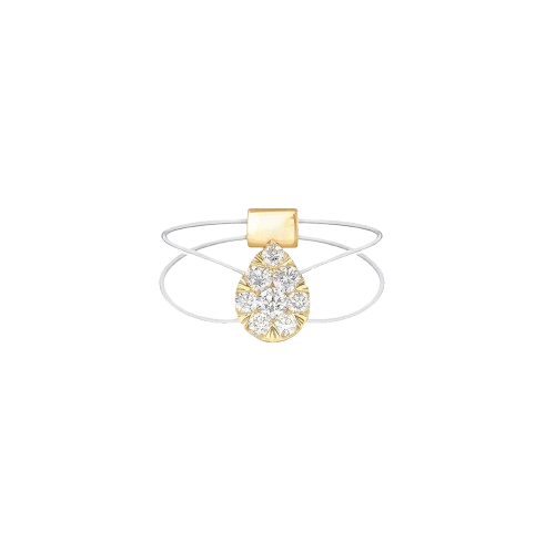 Pear Diamond Floating Ring