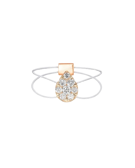 Pear Diamond Floating Ring