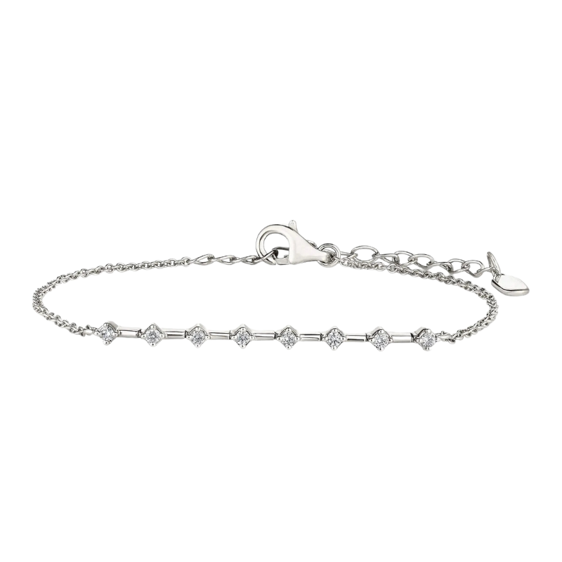 Eight Diamond Station Bracelet