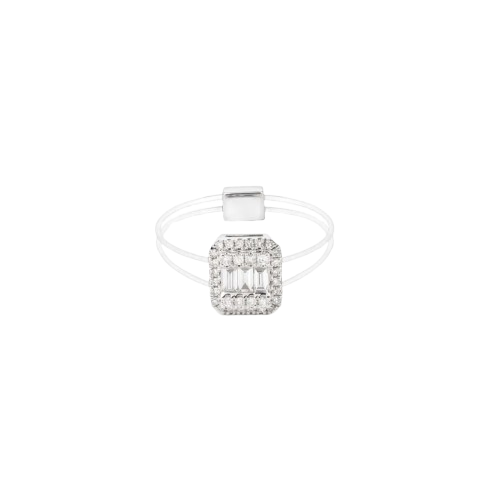 Invisible Baguette Diamond Ring