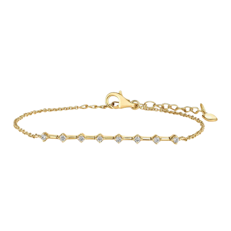Eight Diamond Station Bracelet