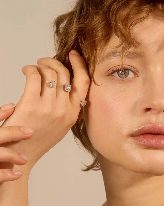 Invisible Baguette Diamond Ring