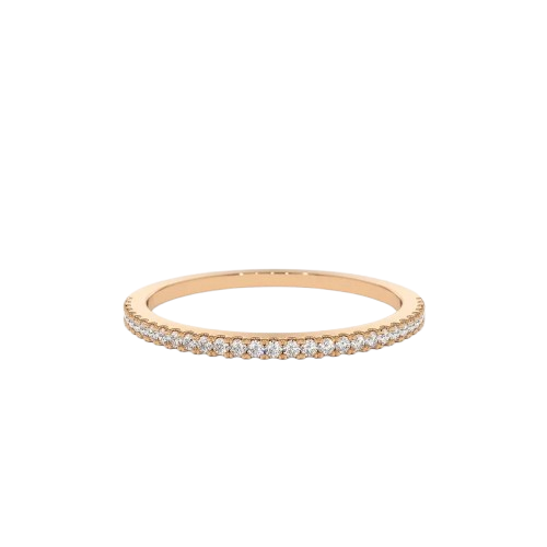 Half Eternity Micro Pave Diamond Ring