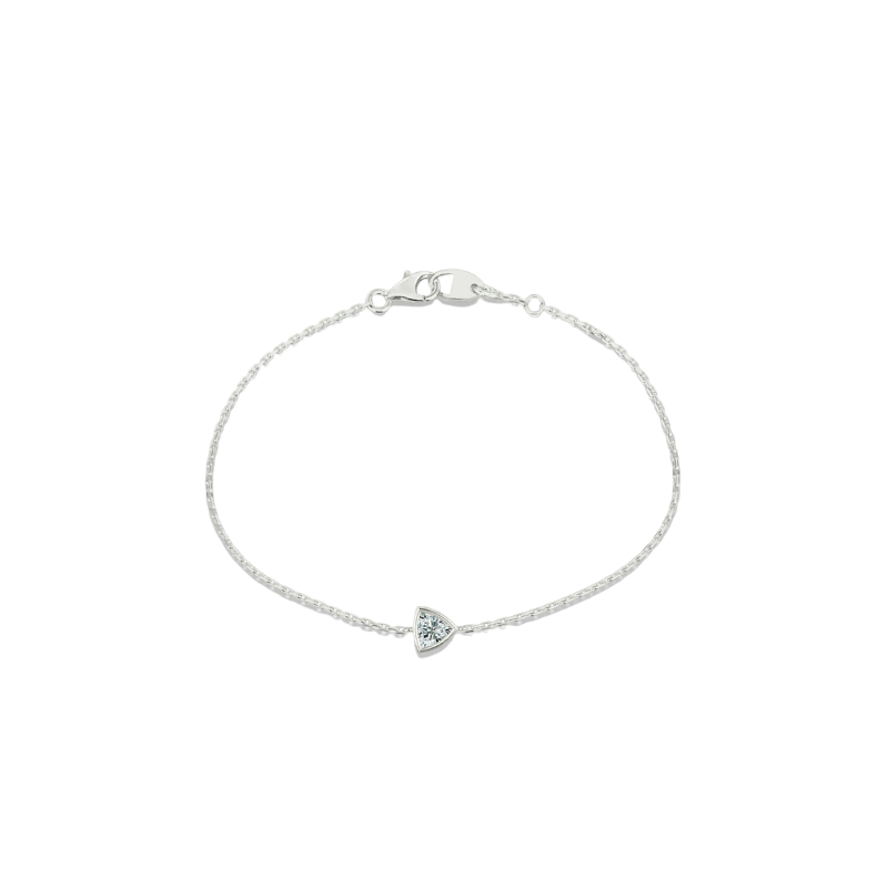 Trillion Bezel Solitaire Bracelet