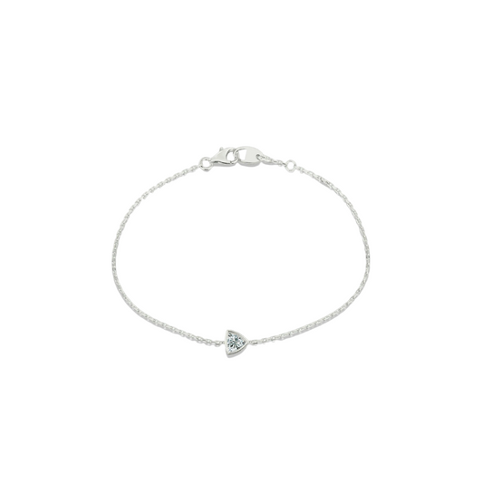 Trillion Bezel Solitaire Bracelet