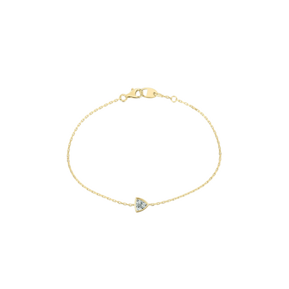 Trillion Bezel Solitaire Bracelet