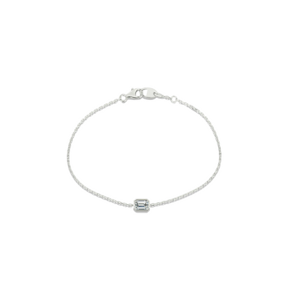Emerald Bezel Solitaire Bracelet