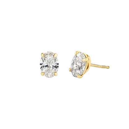 Oval Solitaire Stud