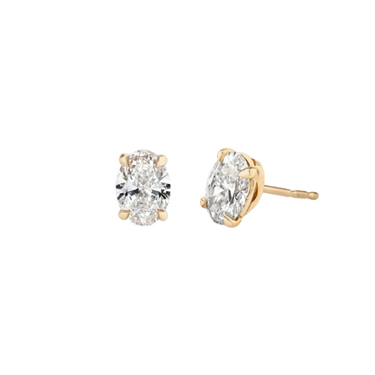 Oval Solitaire Stud
