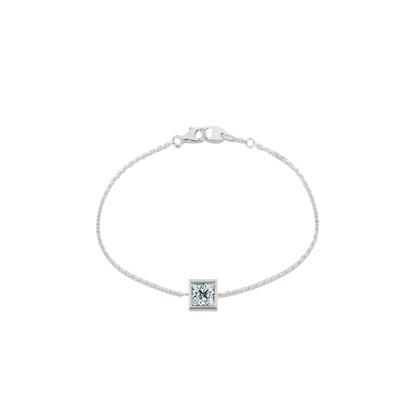 Princess Bezel Solitaire Bracelet