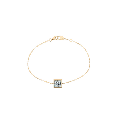 Princess Bezel Solitaire Bracelet
