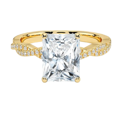 Twisted Vine Radiant Cut Engagement Ring