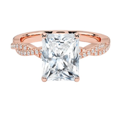 Twisted Vine Radiant Cut Engagement Ring
