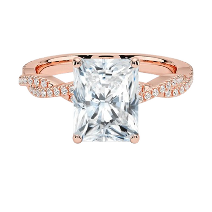 Twisted Vine Radiant Cut Engagement Ring