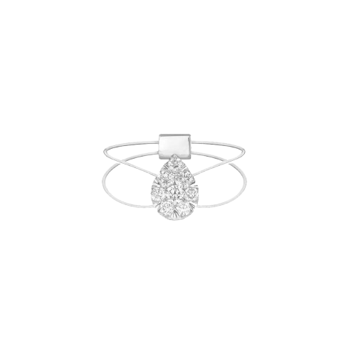 Pear Diamond Floating Ring
