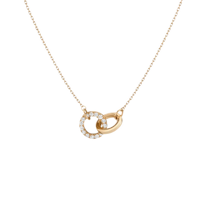Classical Diamond Connection Pendant Necklace
