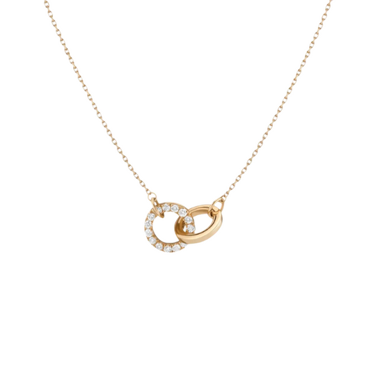 Classical Diamond Connection Pendant Necklace
