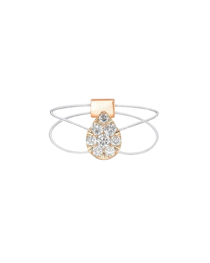 Pear Diamond Floating Ring