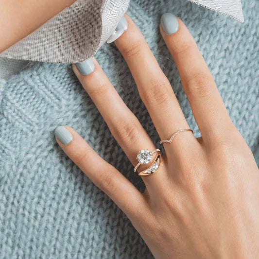 Pear Cut Curve Diamond Band Ring