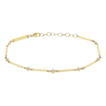 Seven Bars Prong Diamond Bracelet
