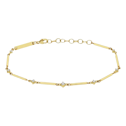Seven Bars Prong Diamond Bracelet