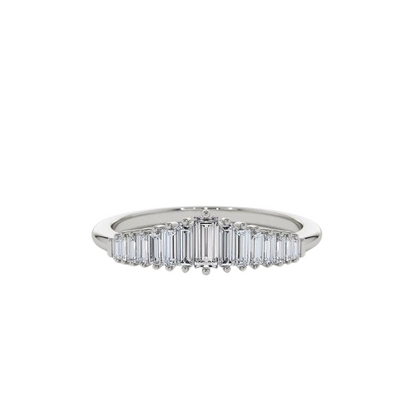18K Baguette Diamond Tiara Ring