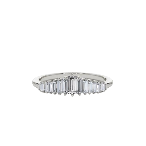 18K Baguette Diamond Tiara Ring