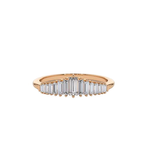 18K Baguette Diamond Tiara Ring
