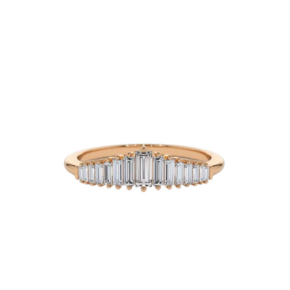 18K Baguette Diamond Tiara Ring