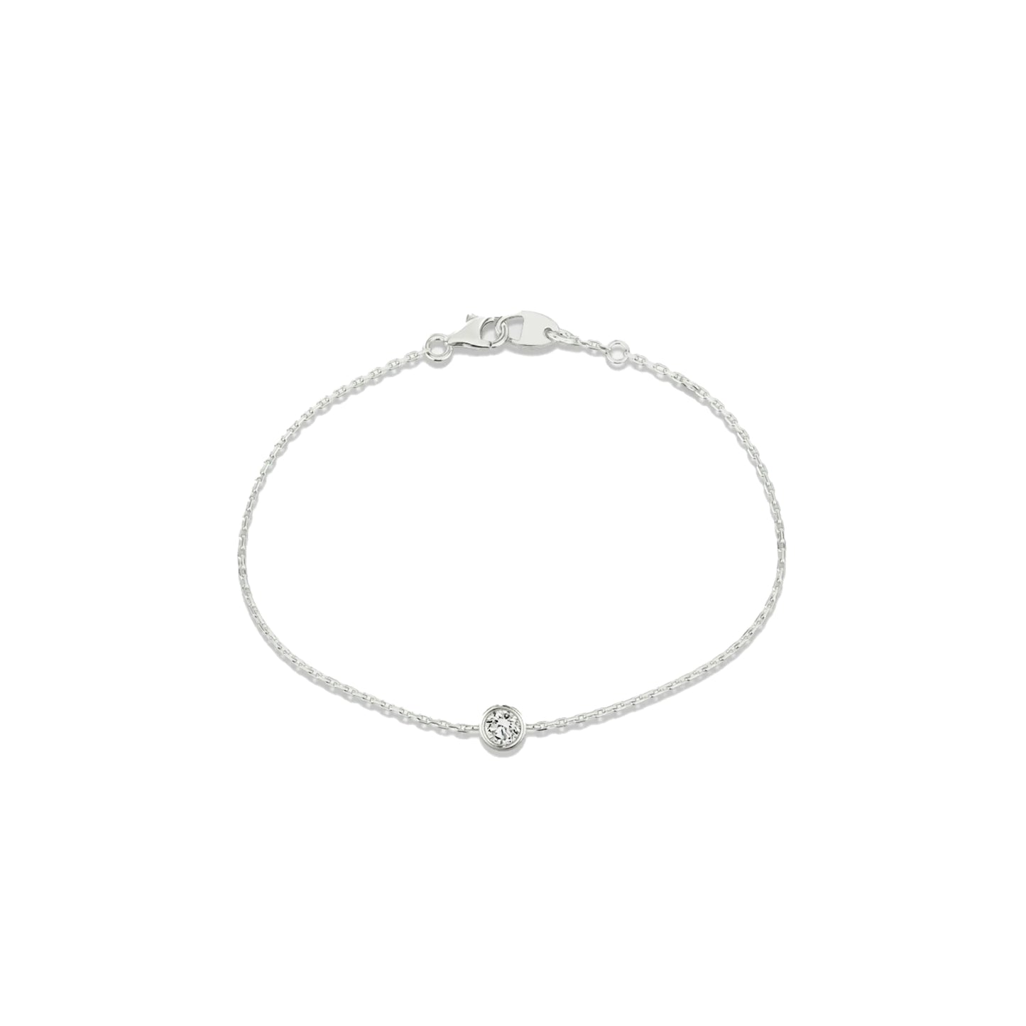 Round Bezel Solitaire Bracelet