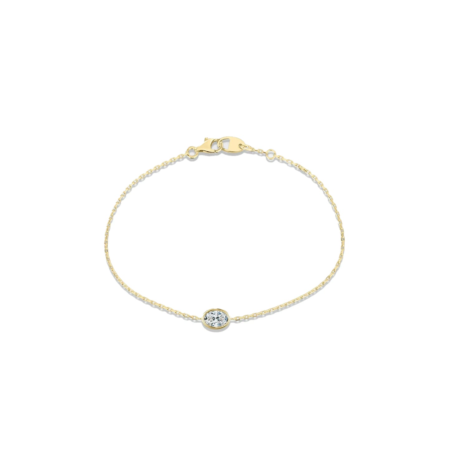 Oval Bezel Solitaire Bracelet