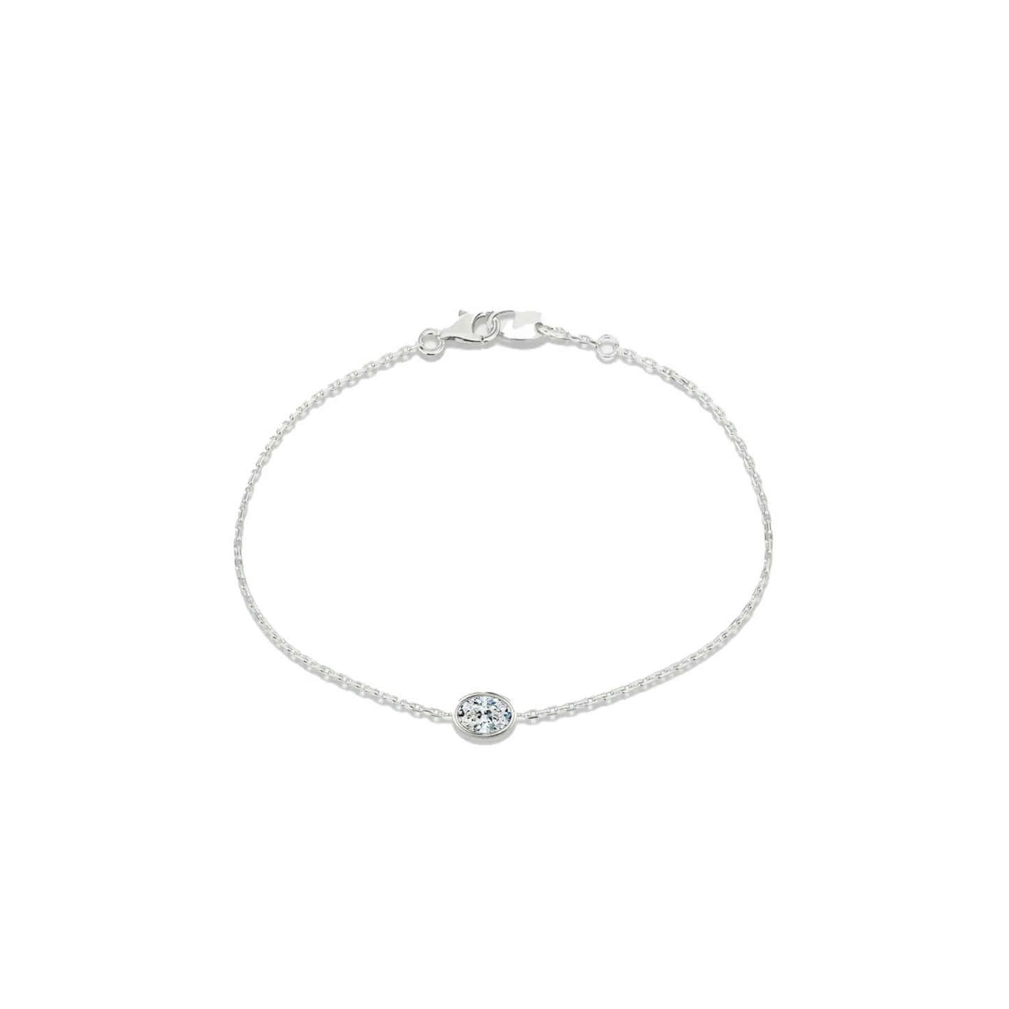 Oval Bezel Solitaire Bracelet