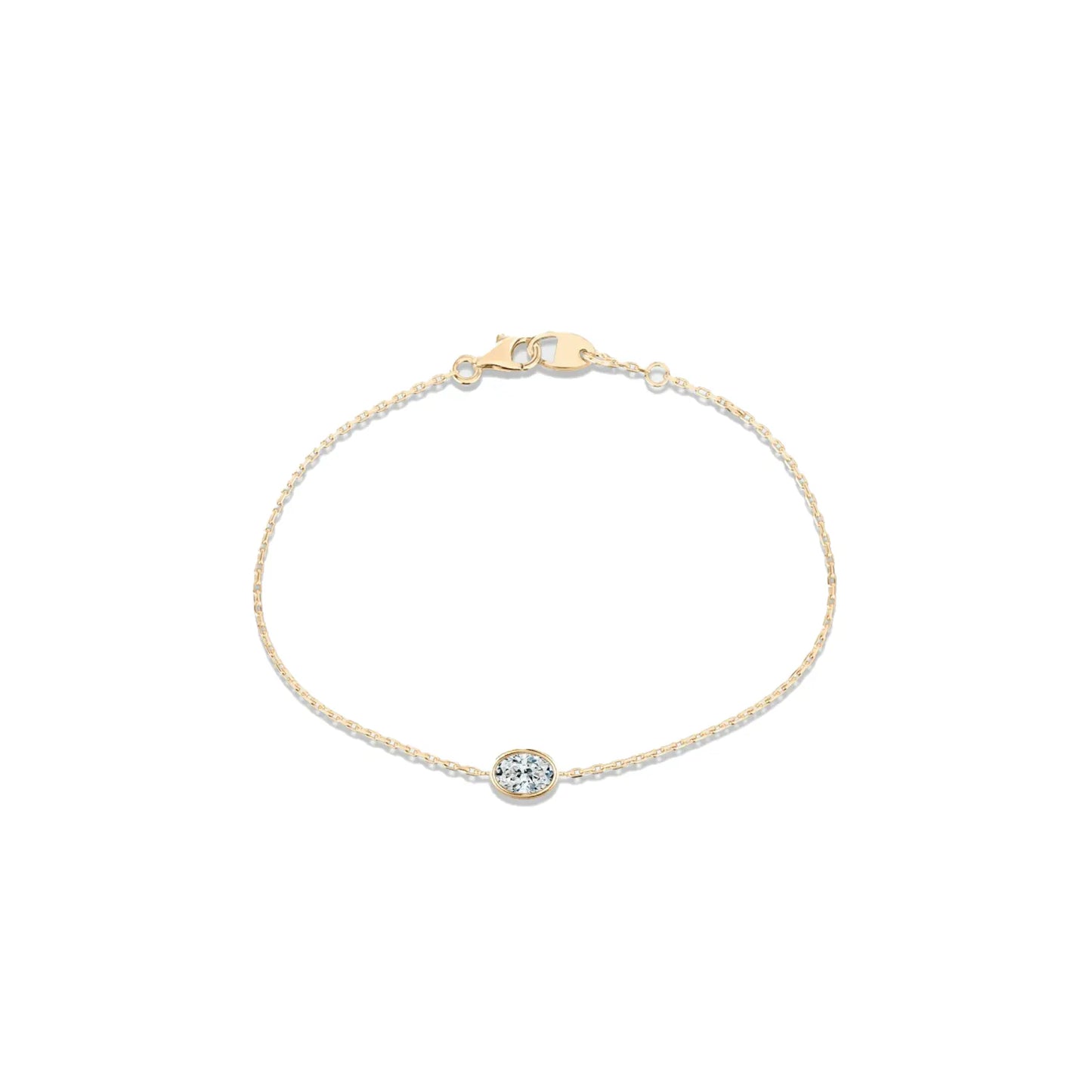 Oval Bezel Solitaire Bracelet