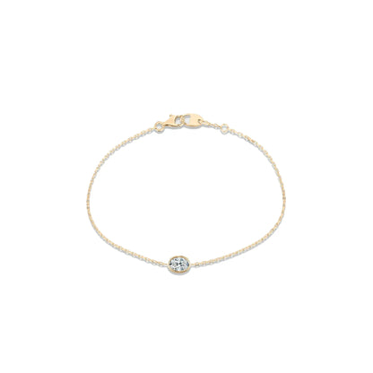 Oval Bezel Solitaire Bracelet