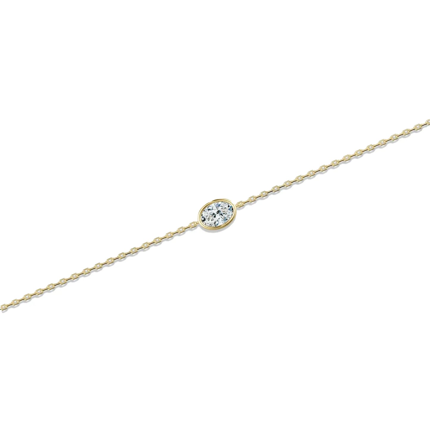 Oval Bezel Solitaire Bracelet