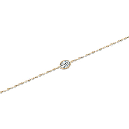 Oval Bezel Solitaire Bracelet