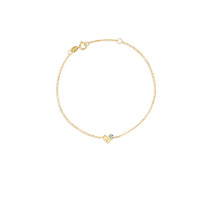 18K Beating Heart Bracelet